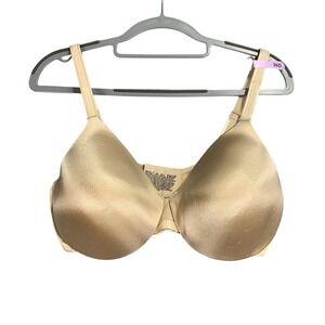 Bali 36D Underwire T Shirt Bra Nude Beige Smooth Full Coverage